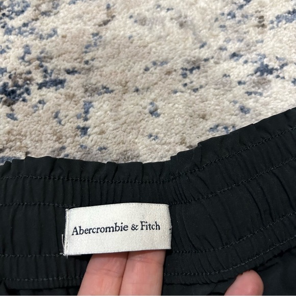 Abercrombie & Fitch Black Elastic Waistband Joggers Size Medium - Picture 7 of 11